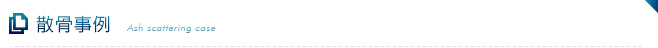 散骨事例